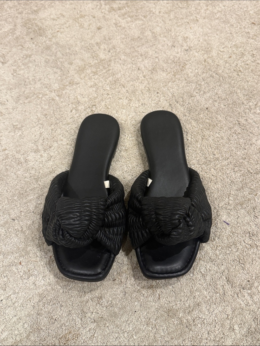 a new day Black Knotted Slide sandals